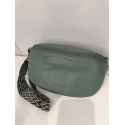Sac banane en cuir vert "Francinel"