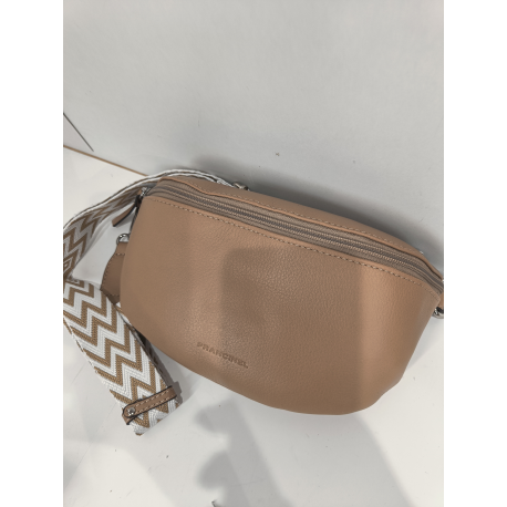 Sac banane en cuir vert "Francinel"