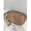 Sac banane en cuir taupe/beige "Francinel"