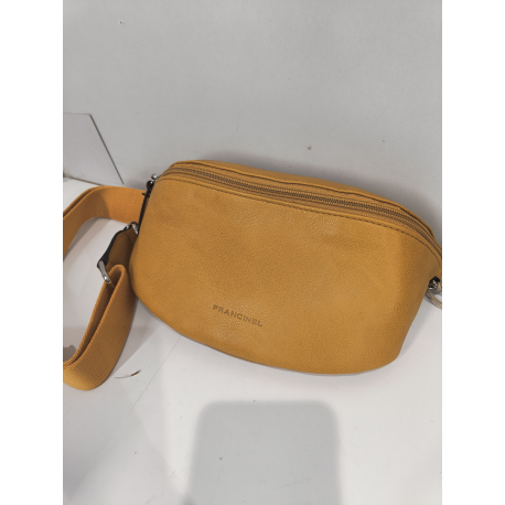 Sac banane en cuir taupe/beige "Francinel"