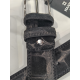 Ceinture en cuir mat noir  "Manna"