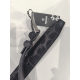 Ceinture en cuir mat noir  "Manna"