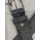 Ceinture en cuir marron et moutarde"Manna"