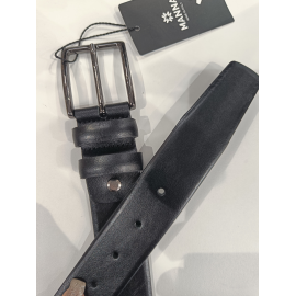 Ceinture en cuir noir  "Manna"