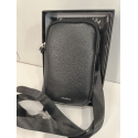 Petite pochette en cuir noir de 18 cm "Adapell"