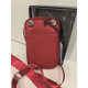 Petite pochette en cuir rouge de 18 cm "Adapell"