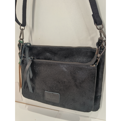 Sac en synthétique plat en beige fausse fourrure "Mia-Joy"