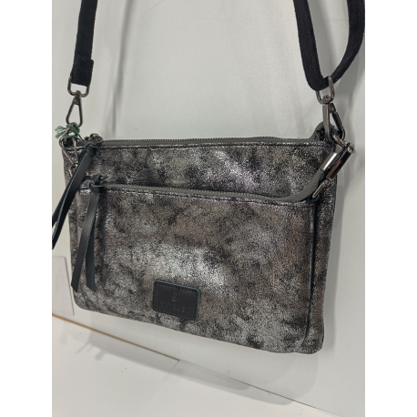 Sac en synthétique plat en noir "Mia-Joy"
