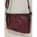 Sac en synthétique plat en bordeaux "Mia-Joy"