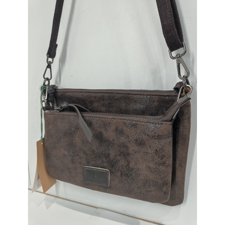 Sac en synthétique plat en bordeaux "Mia-Joy"