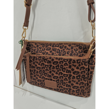 Sac en synthétique plat en marron "Mia-Joy"