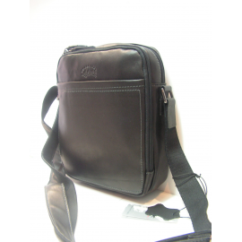 Petite sacoche en cuir noir "Francinel"