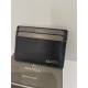 Porte monnaie plat en cuir noir  "Adapell"