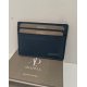 Porte carte plat en cuir noir  "Adapell"