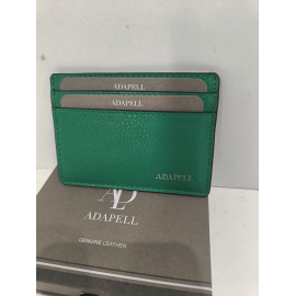 Porte carte plat en cuir bleu  "Adapell"