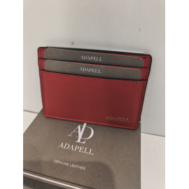 Porte carte plat en cuir rose"Adapell"