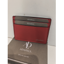Porte carte plat en cuir rouge"Adapell"