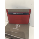 Porte carte plat en cuir rose"Adapell"