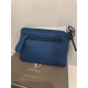 Porte monnaie plat en cuir marron "Adapell"