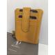 Porte monnaie plat en cuir jaune "Adapell"