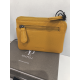 Porte monnaie plat en cuir jaune "Adapell"