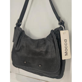 Sac porté main en cuir noir "Mocca"