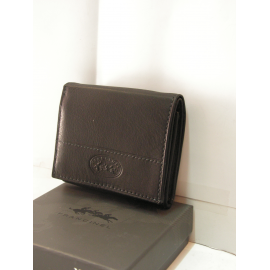  Porte monnaie en cuir noir"Francinel"