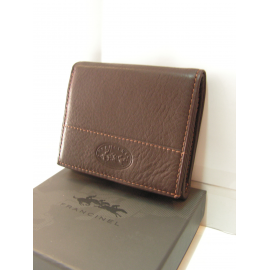  Porte monnaie en cuir marron"francinel"